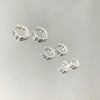 Brinco Trio Argola Fina Gota folheado a prata