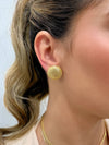 Conjunto Meia Esfera Texturizada folheado a ouro 18K