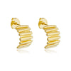 Brinco design sanfonado folheado em ouro 18K