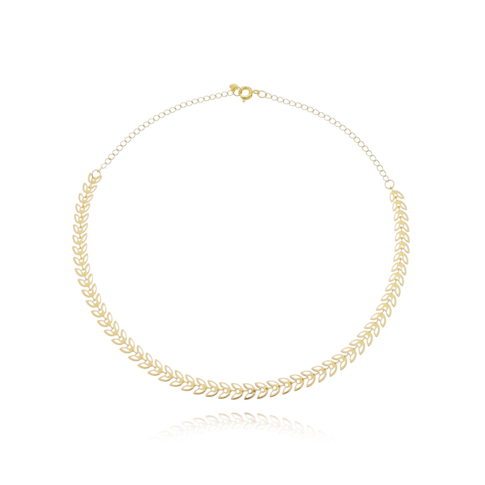 Choker escamas folheado a ouro 18k