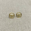 Brinco Medalha Divino folheado a ouro 18K