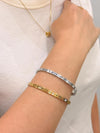 Bracelete Números romanos inspired folheado a ouro 18K