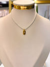 Pingente letra cravejada folheado a ouro 18K