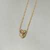 Colar Coração colorsing folheado a ouro 18K