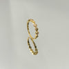 Anel Losangos Alternados folheado a ouro 18K
