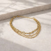 Pulseira de Elos Tripla folheada a ouro 18K