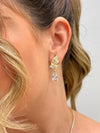 Brinco Asa cravejado folheado a ouro 18K