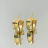 Brinco Argola Quadrada Larga folheado a ouro 18K