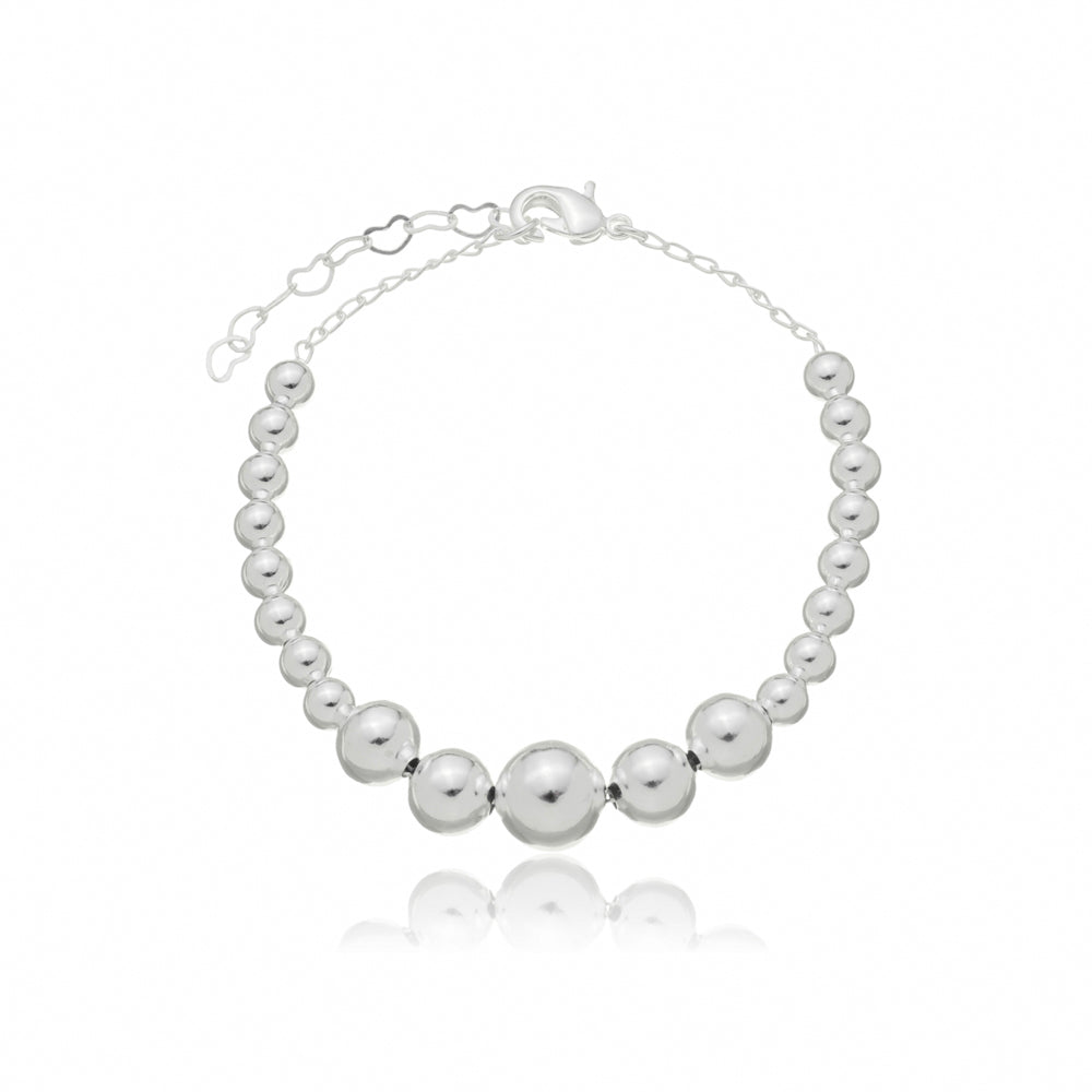Pulseira esferas folheado a prata