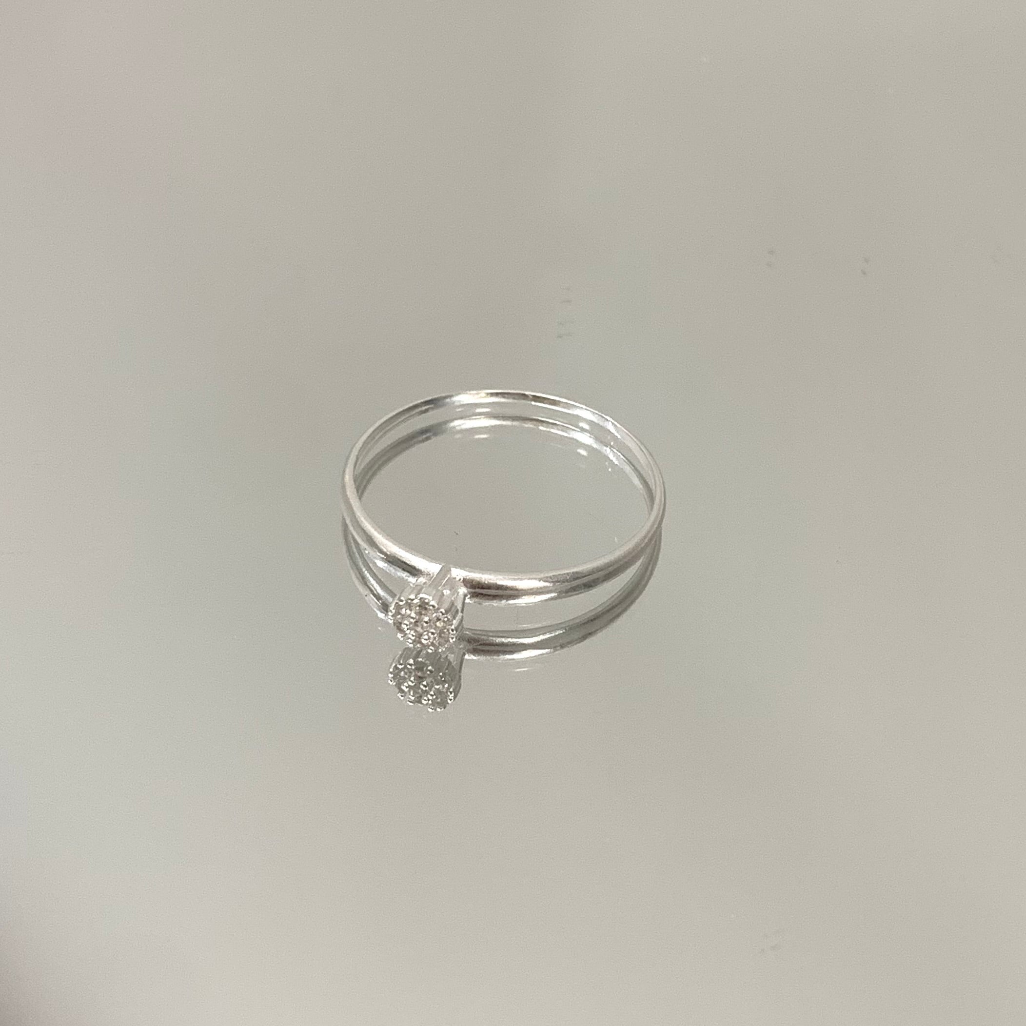 Anel Mini Chuveirinho em prata 925