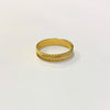 Anel aliança frisada folheado a ouro 18k