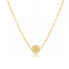 Choker de corrente com bola folheado a ouro 18k