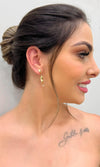 Brinco Palito torcido folheado a ouro 18K