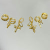 Brinco Trio Cruz folheado a ouro 18K