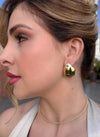 Choker Aro mini bolinhas folheado a ouro 18K