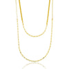 Colar corrente dupla folheado a ouro 18k