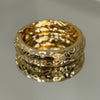 Bracelete martelado Estreito folheado a ouro 18K