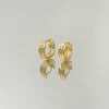 Brinco Argola Waves P folheada a ouro 18K