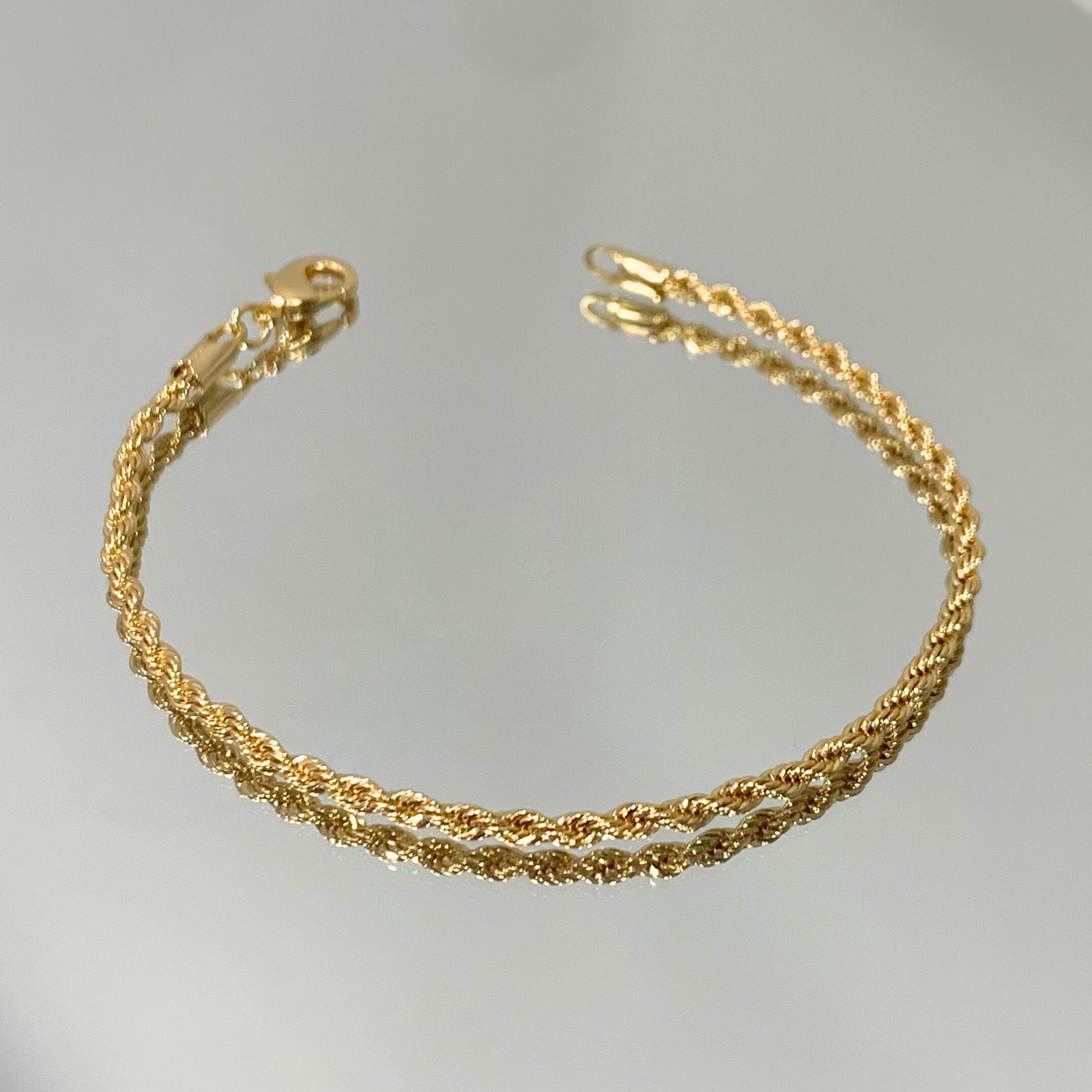 Pulseira Cordão Baiano fina folheada a ouro 18K