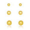 Brinco Trio de Bolinha folheado a ouro 18k