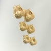 Brinco Trio Gota Frisada folheado a ouro 18K