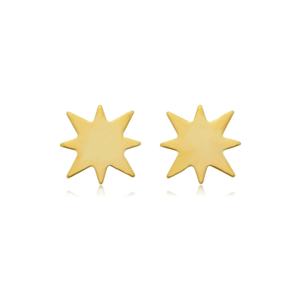Brinco Estrela Dalva folheado a ouro 18K
