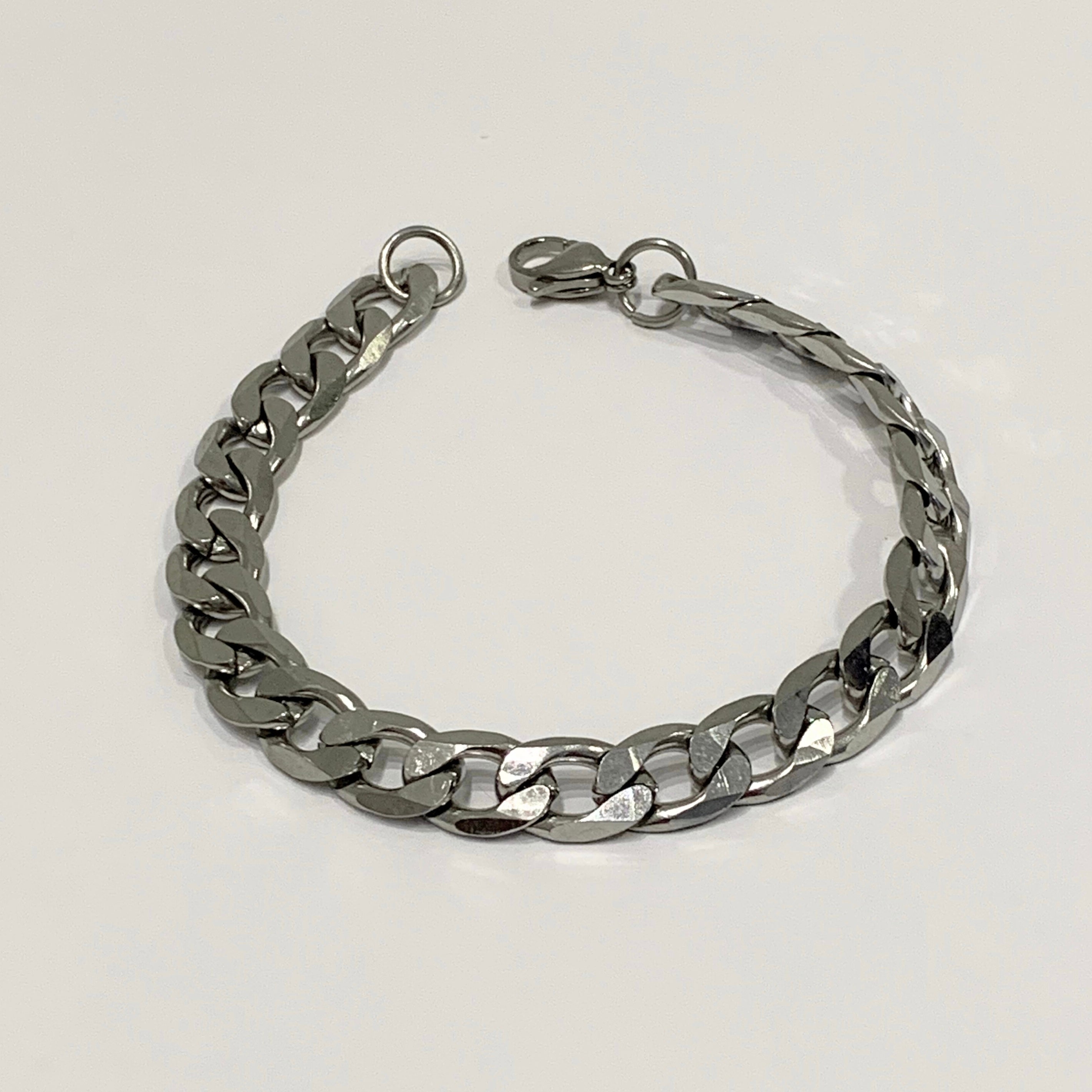 Pulseira groumet em aço inox