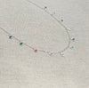 Choker zircônias Multicolor em prata 925
