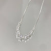 Colar Semi-riviera folheado a prata 18K