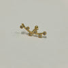 Piercing de furo fio cravejado folheado a ouro 18K