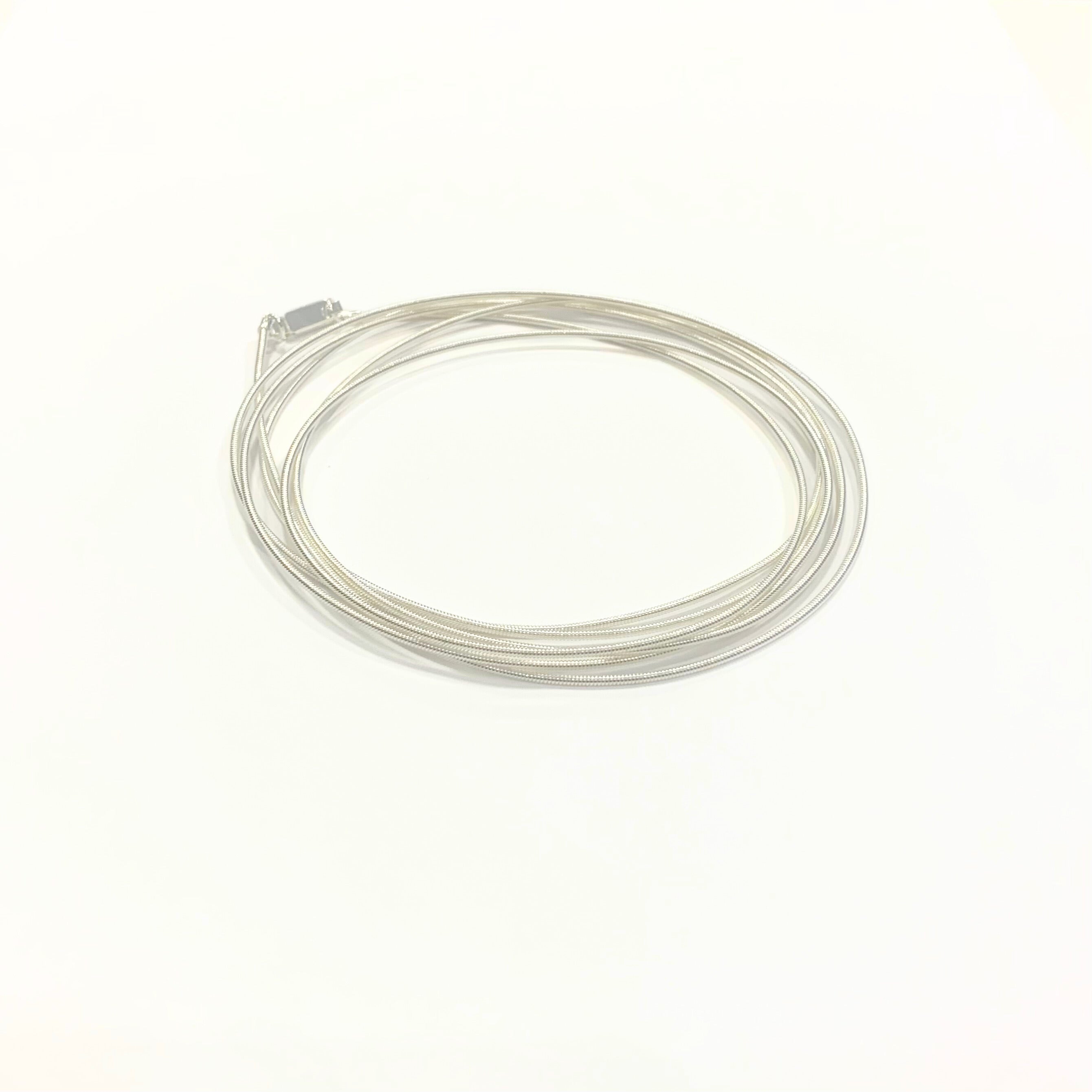 Pulseira Corda de Violão folheada a prata