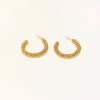 Brinco Argola Popcorn folheado a ouro 18K