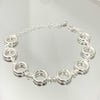 Pulseira Argolas em elos folheada a prata