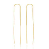 Brinco fio passante palito folheado a ouro 18k