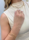 Bracelete Curvo aberto folheado a ouro 18K
