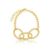 Pulseira 3 elos folheado a ouro 18K