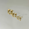 Brinco Trio Quadrado folheado a ouro 18K