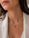 Pingente letra cravejada folheado a ouro 18K