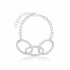 Pulseira 3 elos folheado a prata