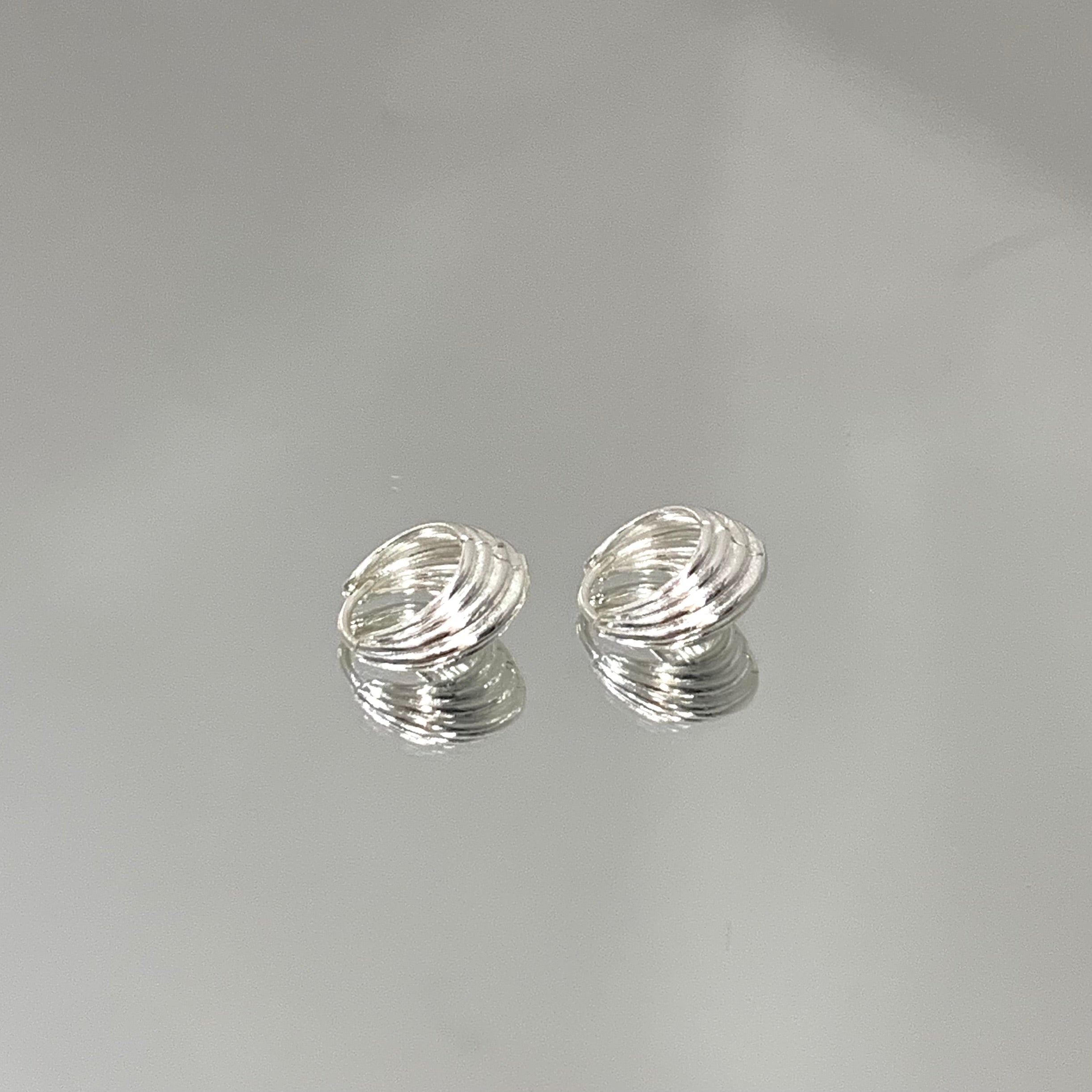 Brinco Argola frisada folheado a prata
