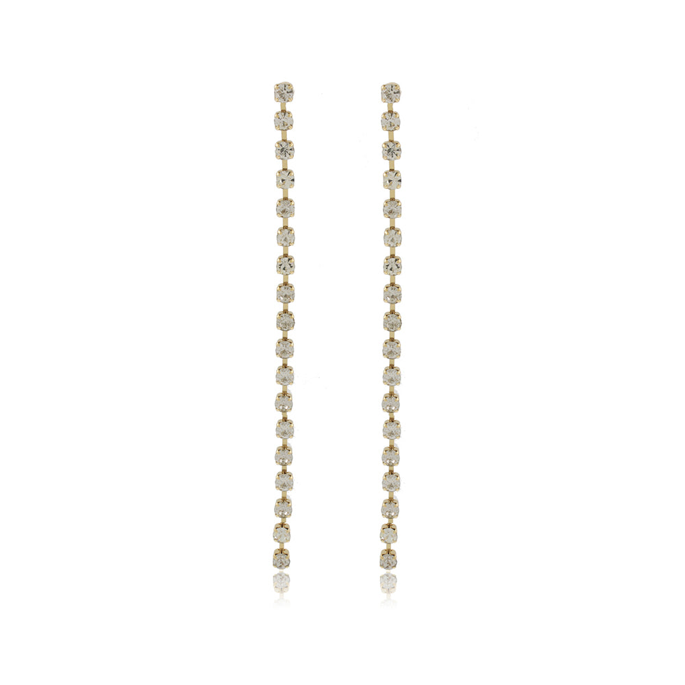 Brinco riviera G folheado a ouro 18k
