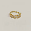 Anel September Cristal folheado a ouro 18K