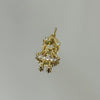 Pingente Menina de vestido folheado a ouro 18K