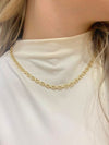 Choker Elo Tiff folheada a ouro 18K