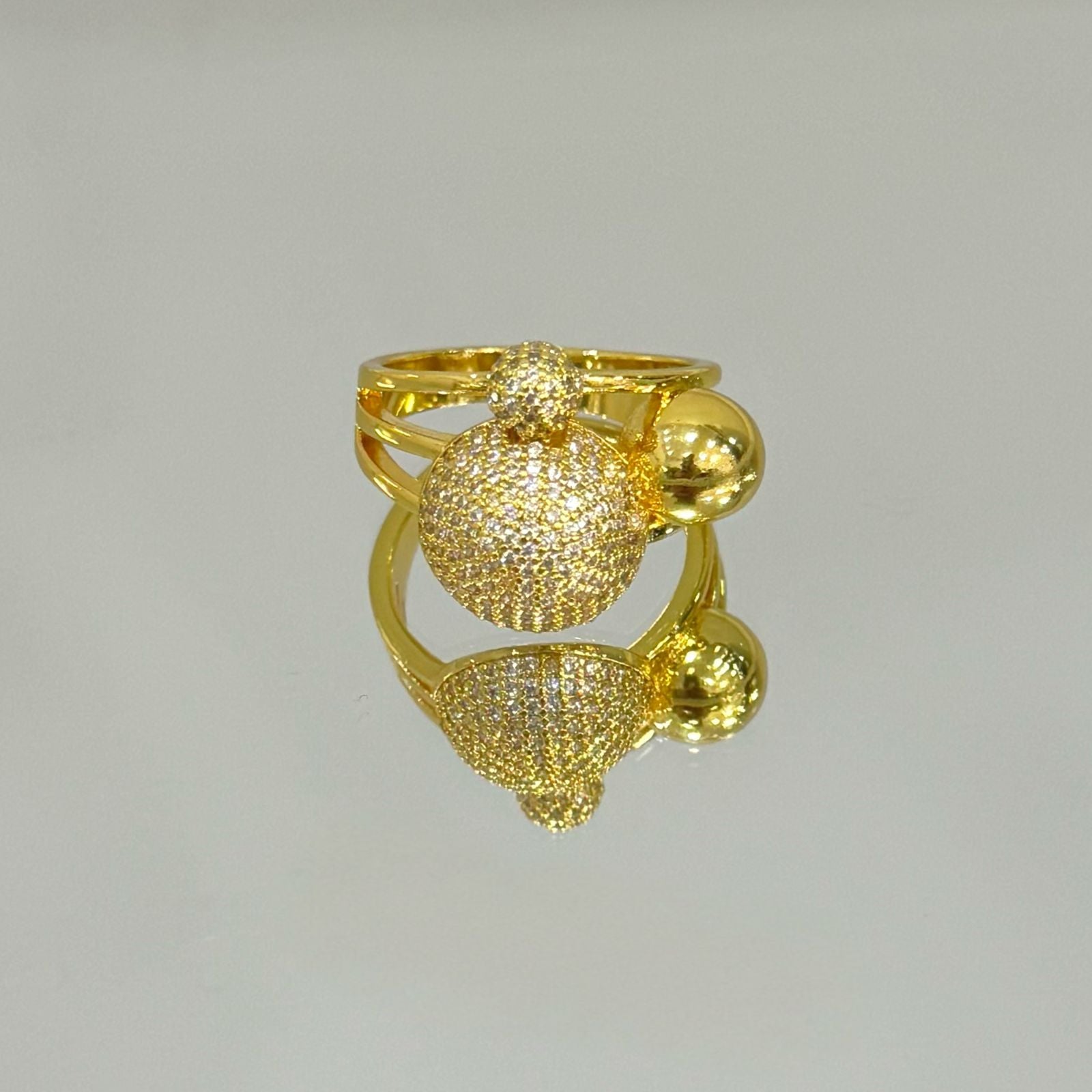 Anel Santiago folheado a ouro 18K