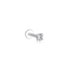 Piercing furo ponto de luz folheado a prata