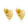 Brinco argolinha V abaulada folheado em ouro 18k
