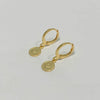 Brinco Argola Click Moeda folheado a ouro 18K