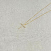 Colar Cruz Cravejada Cristal folheado a ouro 18K