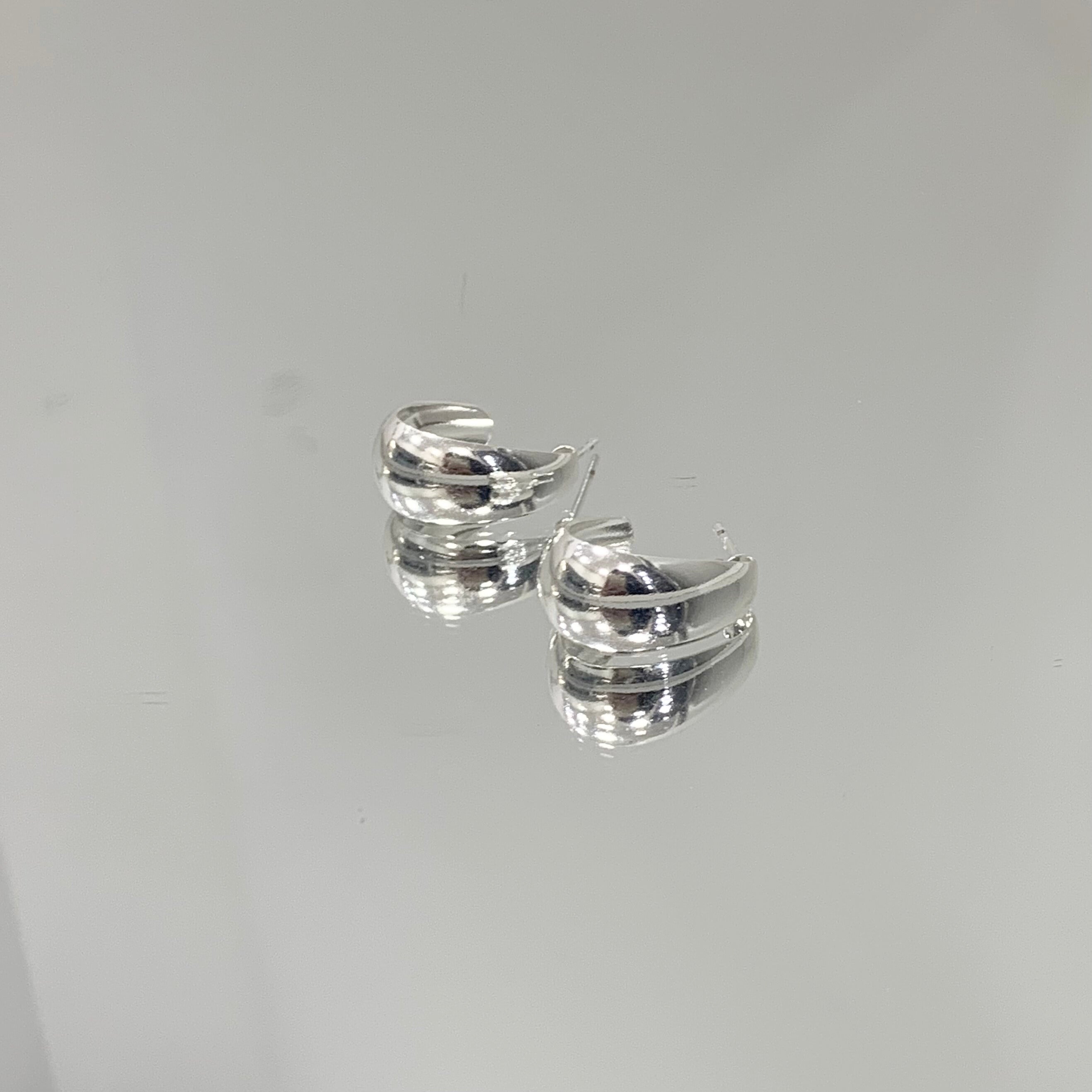 Brinco Argola Gota folheado a prata